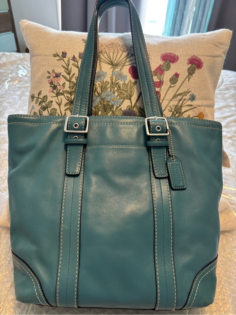 Coach vintage Hampton Tote Bag in Teal -